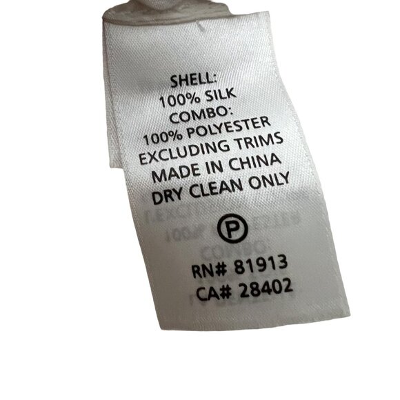 Plenty by Tracy Reese Womens Cream Sheer Silk Chiffon Applique Blouse Size M - Picture 5 of 5